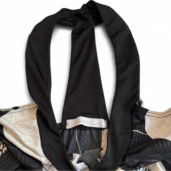 Vintage y2k Charlotte Russe Size Medium Racerback Bubble Tank Satin Floral‎ - Picture 3 of 4